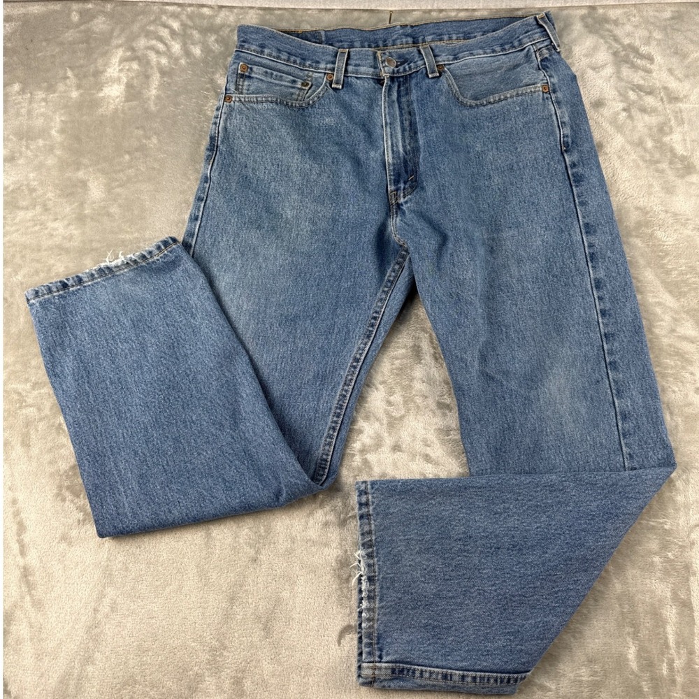 Levi's Jeans Mens 36x29 505 Regular Fit Blue Straight Leg EUC